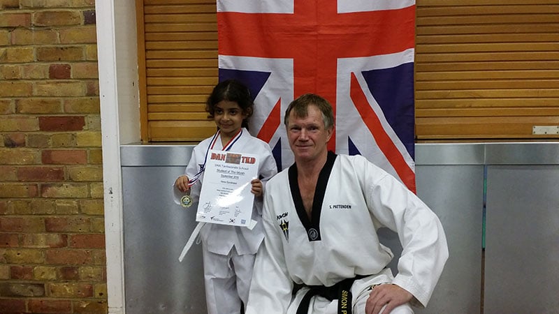 Irene with Chief Instructor Simon Pattenden